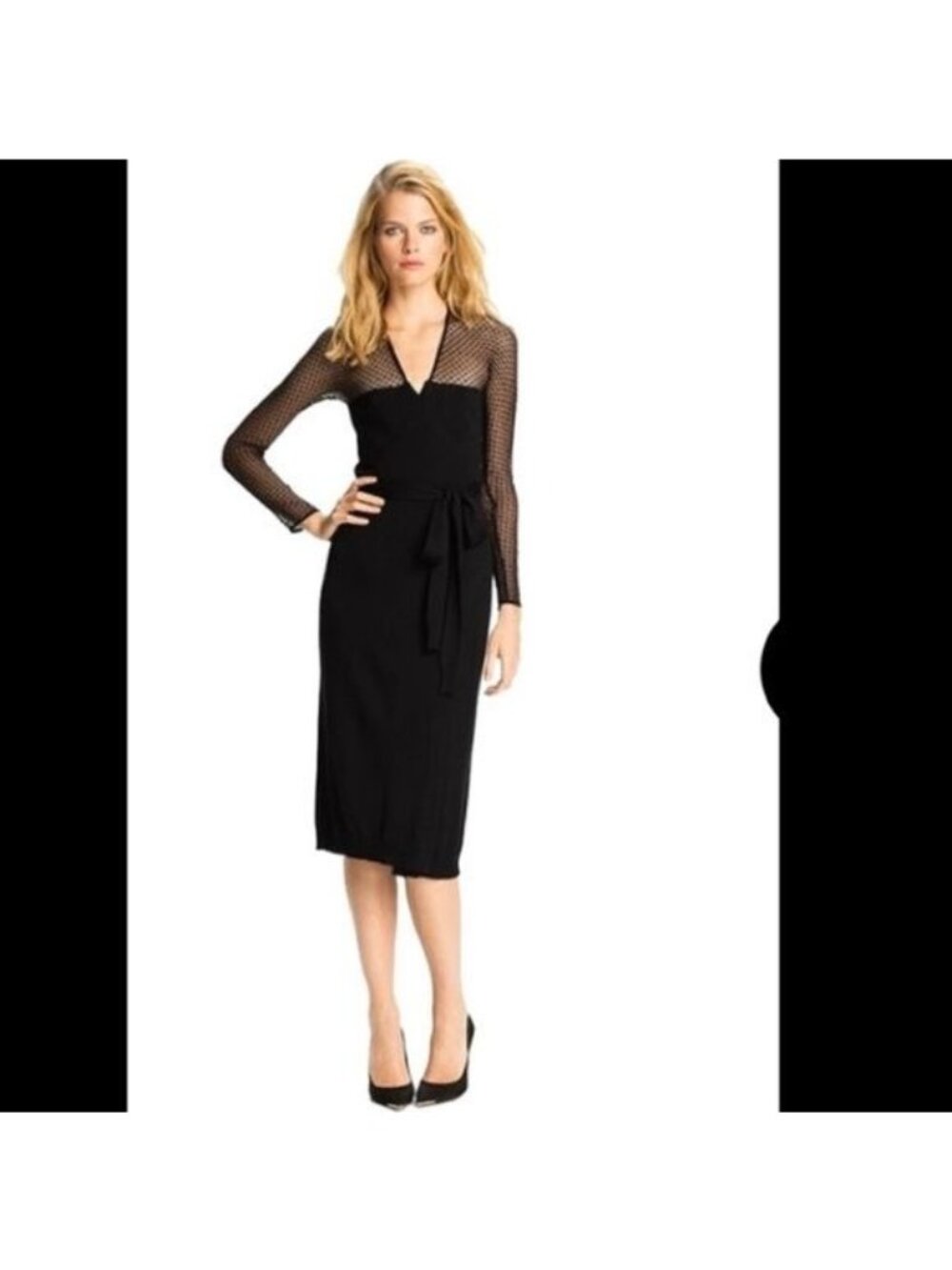 Diane Von Furstenberg DVF ZALDABIS Silk Wrap Midi Dress Small